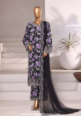 Sadabahar 3PC Stitched Luxury Embroidered Viscose Collection - 2025 (BLACK)